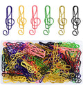 Vuzvuv 100Pcs Music Paper Clips 6 Colors, Cute Metal Musical Notes Shaped Bookmark Clips For Party Invitation Card, Cute Office