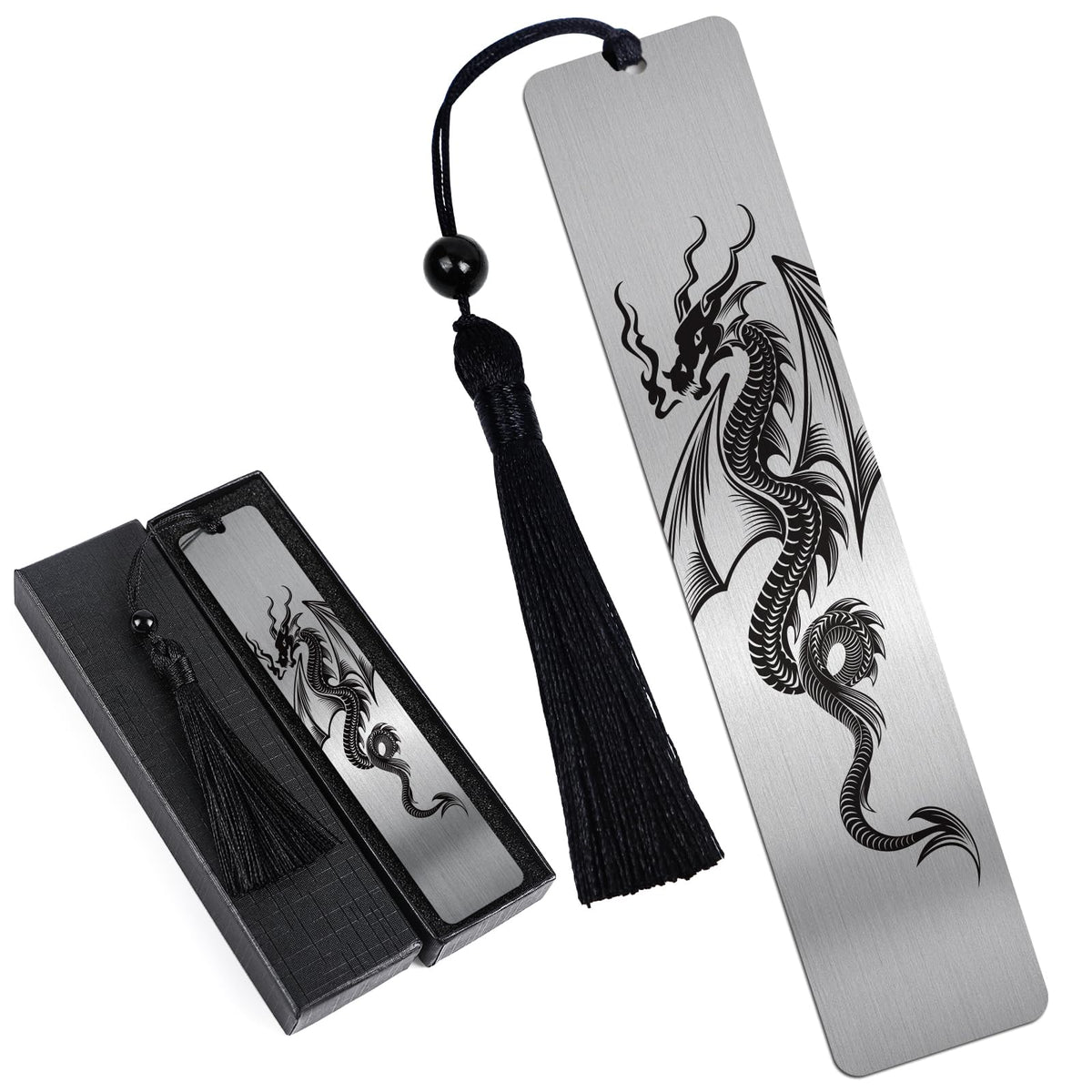 Berirexrion Dragon Bookmarks For Men - Fantasy Metal Bookmark Book Accessories School Office Supplies Gifts For Bookish Book Lov
