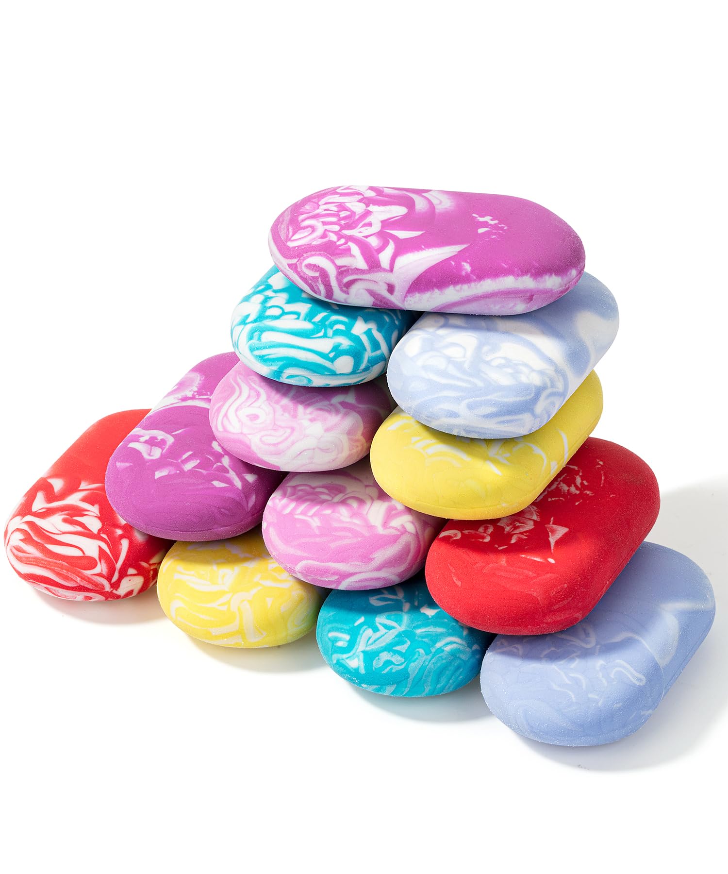 Mr. Pen- Erasers, 12 Pack, Ice Cream Colors, Marble Pencil Eraser, Erasers For Pencils, Easter Egg Fillers