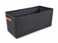 Foldable Storage Basket, Dark Grey, 26L, With Handles, Wardrobe Organiser, 18X10X7 Inch