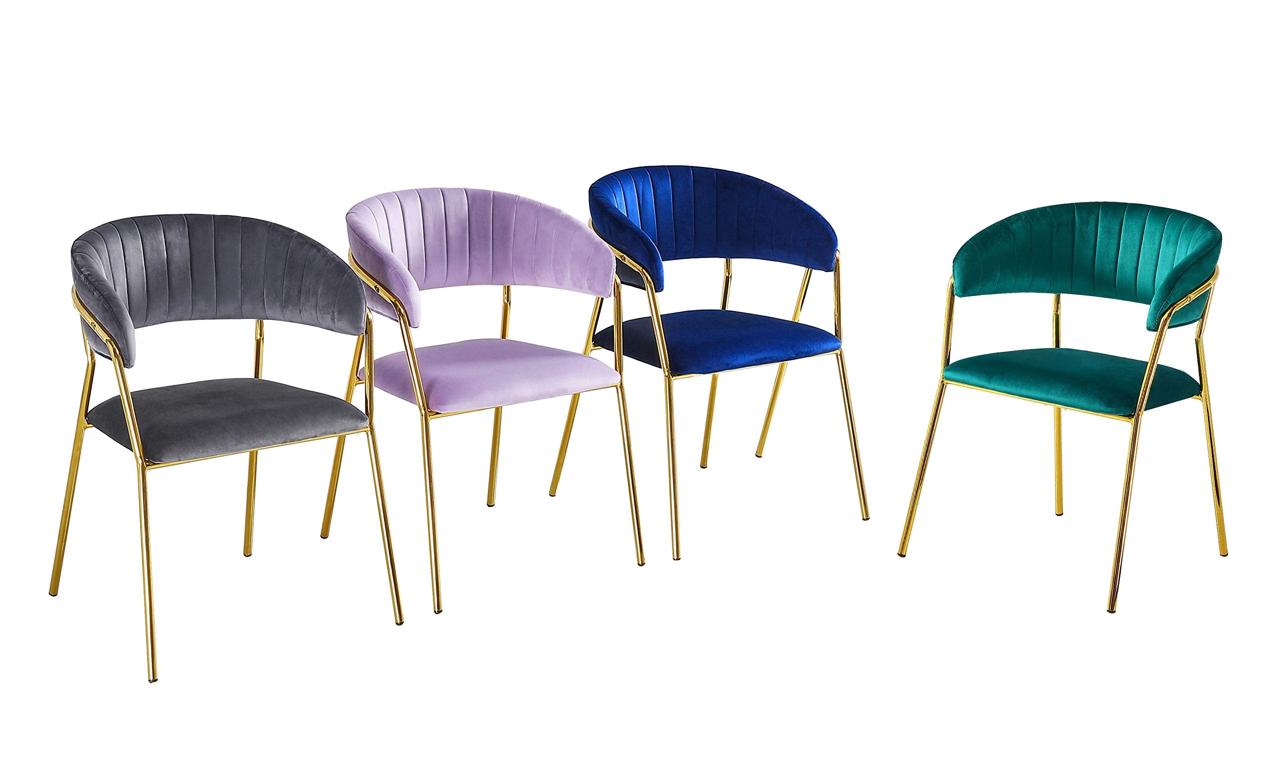 Best Master Furniture Tracy Modern Dining Chair, Set Of 2, Navy Blue