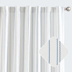Jinchan Blue And White Striped Curtains 63 Inch Length For Living Room Bedroom Blue On White Curtains Pinstripe Curtains Privacy Light Filtering Rod Pocket Modern Window Curtains Set 2 Panels