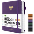 Soomeet Budget Planner With Monthly Tabs,Large Size, Budgeting Journal And Budget Book To Control Your Money, Hardcover (Purple)