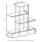 Furinno Turn-N-Tube 4-Tier Design Display Rack, French Oak Grey/Black
