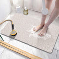 Asvin Soft Textured Bath, Shower, Tub Mat, 24x16 Inch, Phthalate Free, Non Slip Comfort Bathtub Mats with Drain, PVC Loofah Bath