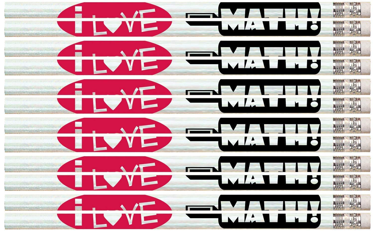 Express Pencils D1431 I Love Math - 36 Qty Package - School Pencils