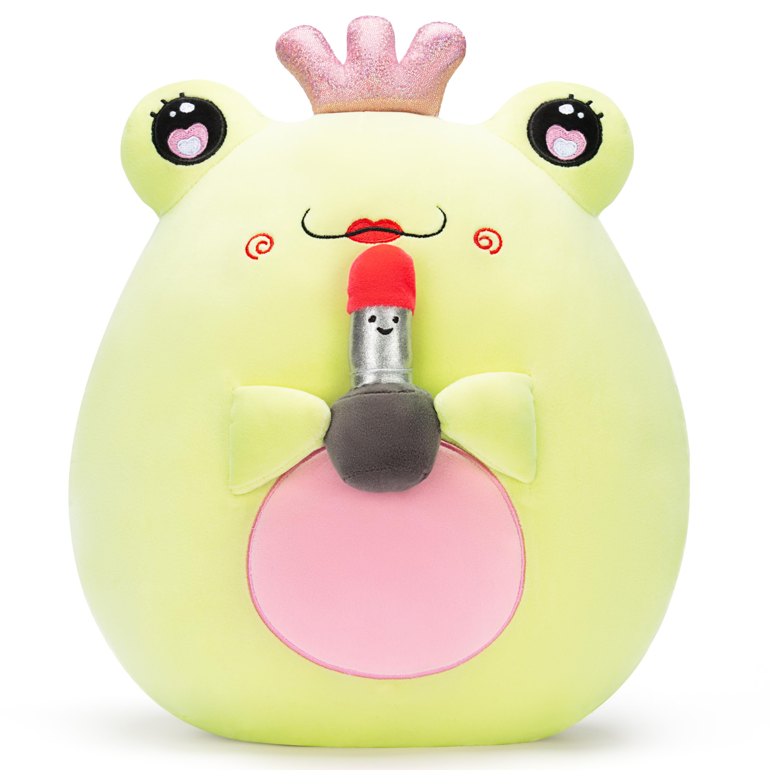 Playnics Original 13-Inch Large Frog Plush Pillow Stuffed Animal Toy,Big Size Cute Soft Toys Fat Kawaii Hugging Pillows Cuddle H