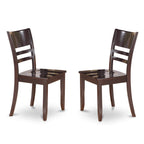 East West Furniture Henley 7 Piece Set Consist of a Rectangle Dining Room Table with Pedestal and 6 Kitchen Chairs, 42x72 Inch, Cappuccino