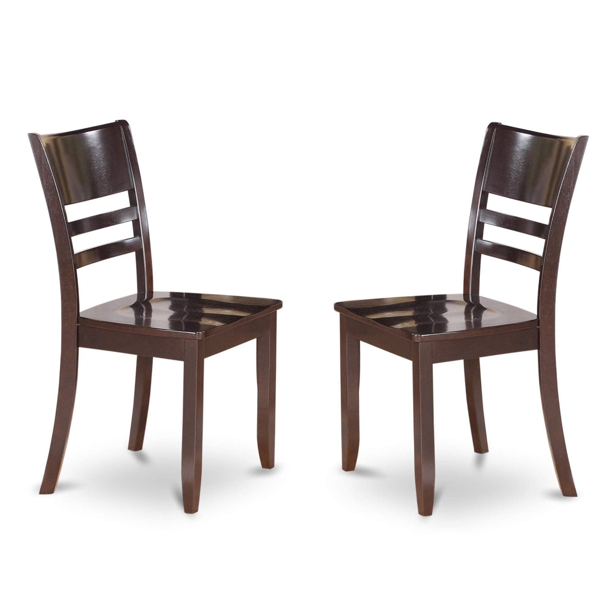 East West Furniture Henley 7 Piece Set Consist of a Rectangle Dining Room Table with Pedestal and 6 Kitchen Chairs, 42x72 Inch, Cappuccino