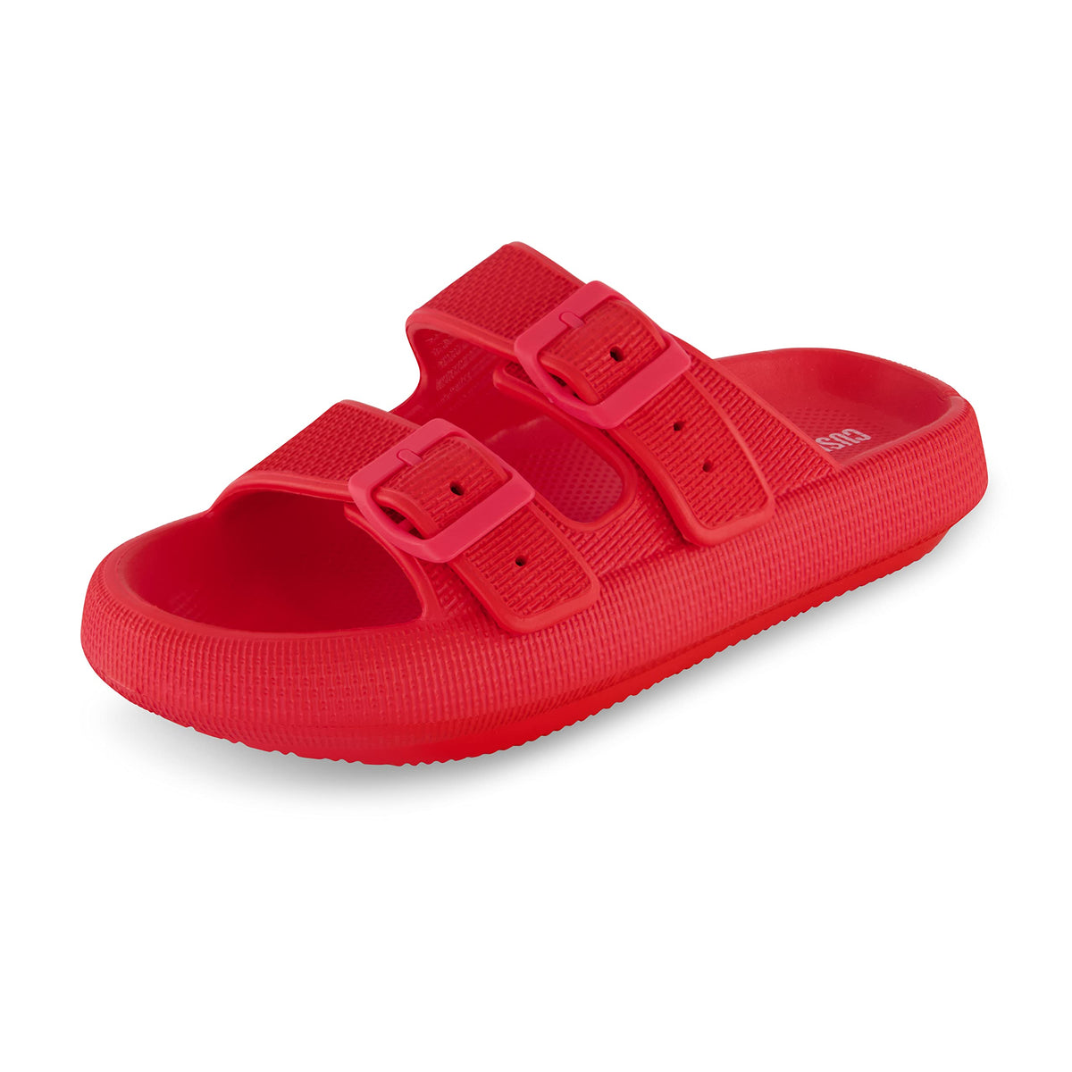 Cushionaire Womens Fame Recovery Cloud Slide With Comfort, Red 11