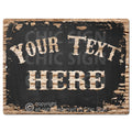 NAMES Your Text Here Custom Personalized Chic Sign coaster Rustic Vintage style Retro Kitchen Bar Pub Coffee Shop 9x 12 Metal P