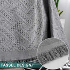 Mysky Home Couch Cover Sofa Covers For 3 Cushion Couch Sofa Protector Sectional Sofa Couch Cover For Pets Sofa Throws Living Room Geometrical Sofa Slipcovers For Dogs (X-Large, 91' X 118', Grey)