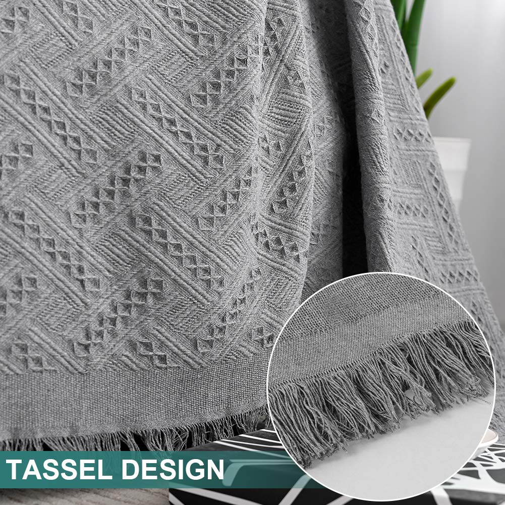 Mysky Home Couch Cover Sofa Covers For 3 Cushion Couch Sofa Protector Sectional Sofa Couch Cover For Pets Sofa Throws Living Room Geometrical Sofa Slipcovers For Dogs (X-Large, 91' X 118', Grey)