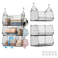Jautokerdar 3 Tier Closet Hanging Shelves with Divider, Extra Large Closet Organizers and Storage, Clothes Hanging Organizer Clo