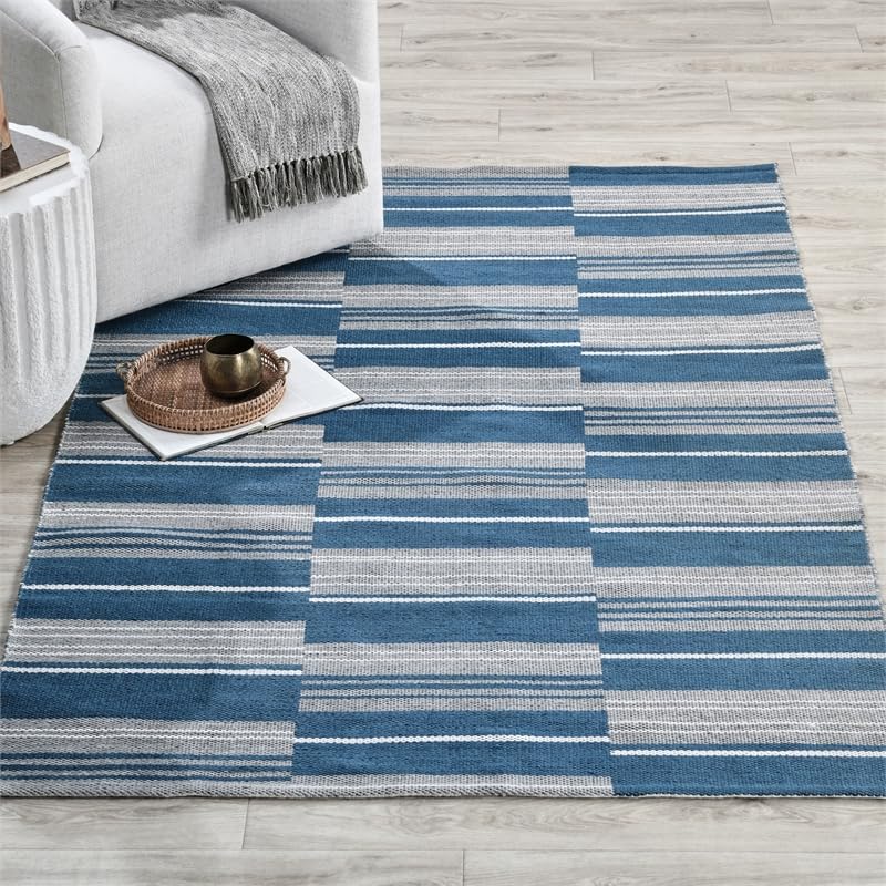 Kosas Home Boulder 60X96 Outdoor Polypropylene Fabric Area Rug In Blue
