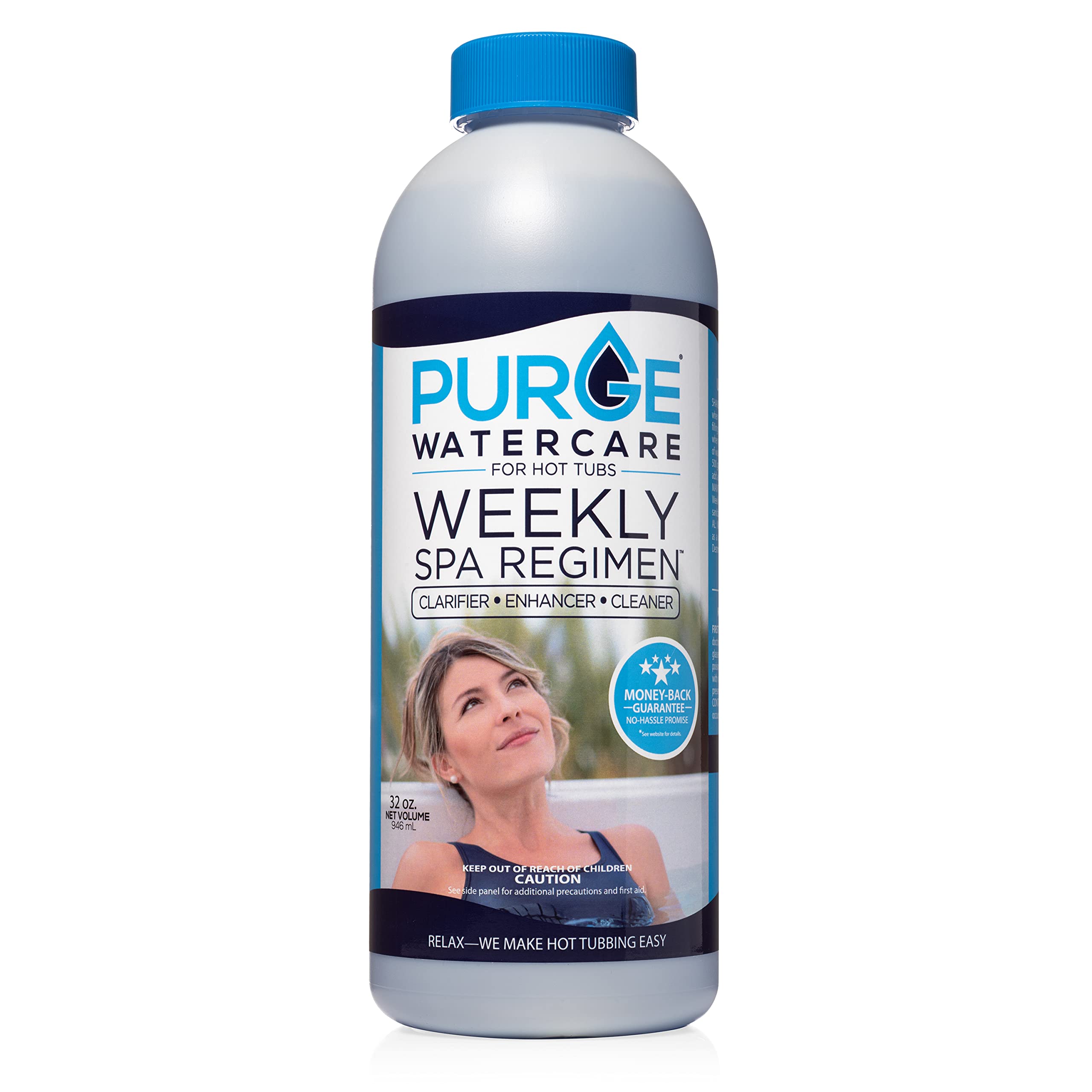 Purge Watercare 3In1 Weekly Hot Tub Cleaner, Clarifier, Enhancer - Also Use As Cold Plunge Water Treatment - Inflatable Hot Tub