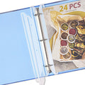 tutata 24Pcs 3 Hole Punched Magazine Holders, Magazine Organizer, 3 Ring Binder Insert Strips, Translucent White