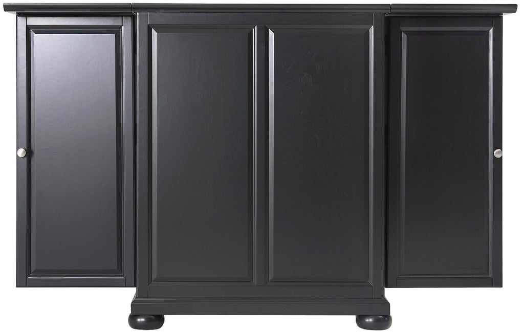 Crosley Furniture Alexandria Expandable Bar Cabinet With Storage Shelves, Drawer, And Wine Rack, Vintage Mahogany