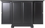 Crosley Furniture Alexandria Expandable Bar Cabinet With Storage Shelves, Drawer, And Wine Rack, Vintage Mahogany