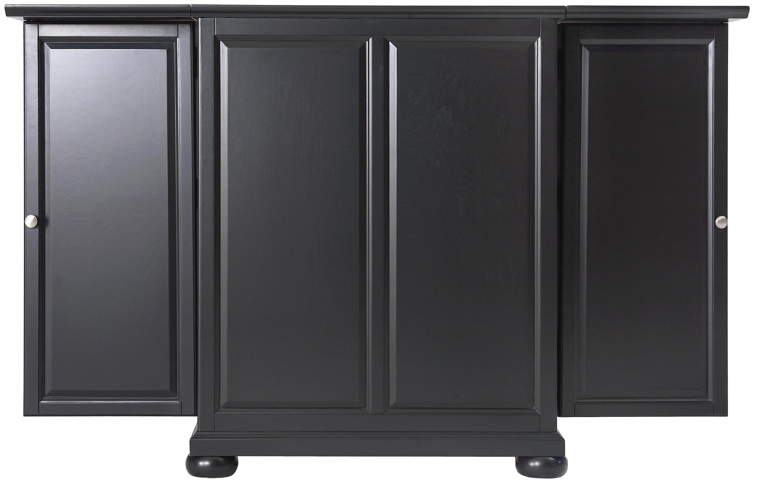 Crosley Furniture Alexandria Expandable Bar Cabinet With Storage Shelves, Drawer, And Wine Rack, Vintage Mahogany