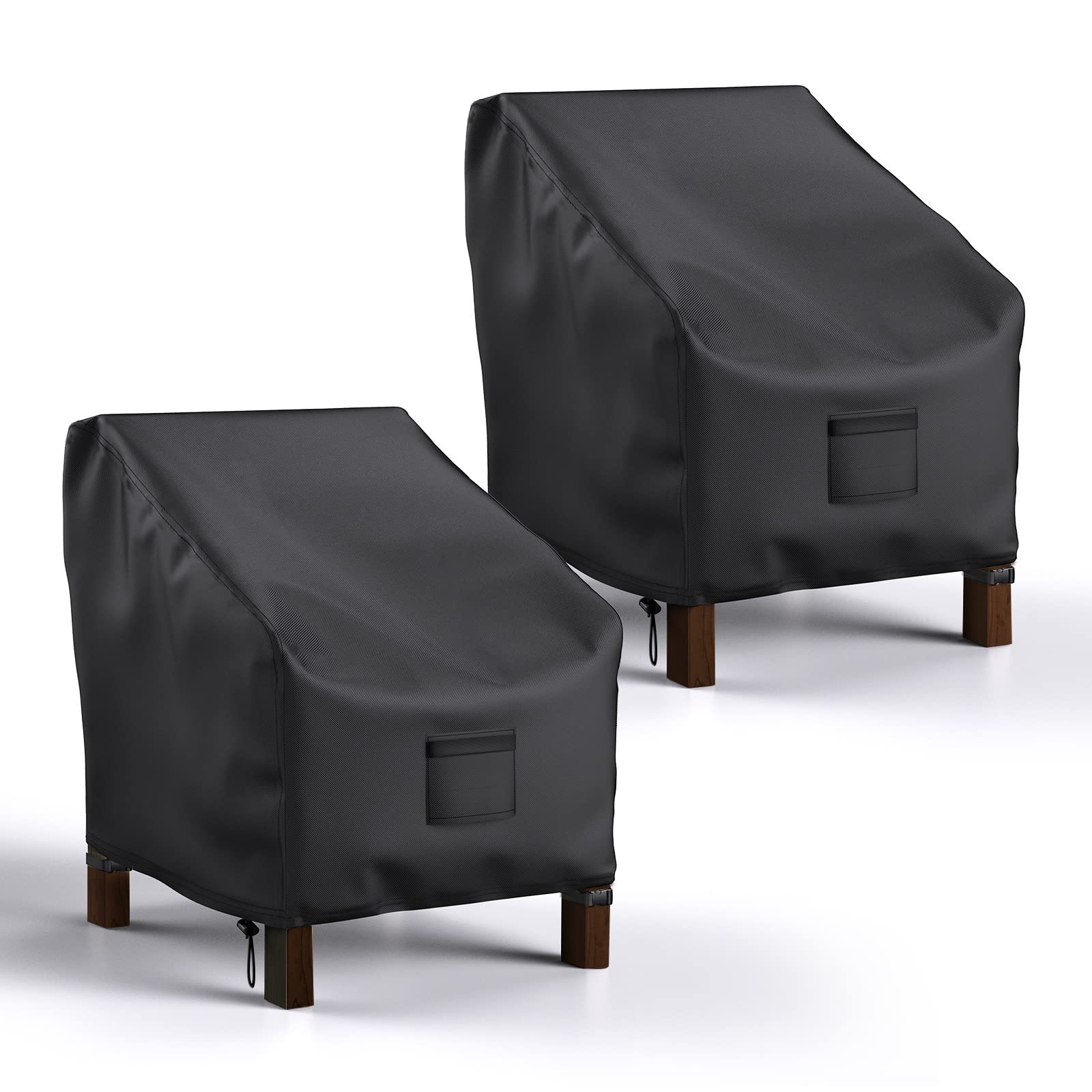 Mrrihand Patio Chair Covers Waterproof, Lounge Deep Seat Cover, Heavy Duty Outdoor Lawn Patio Furniture Covers (31' W X 38' D X 30' H - 2 Pack)