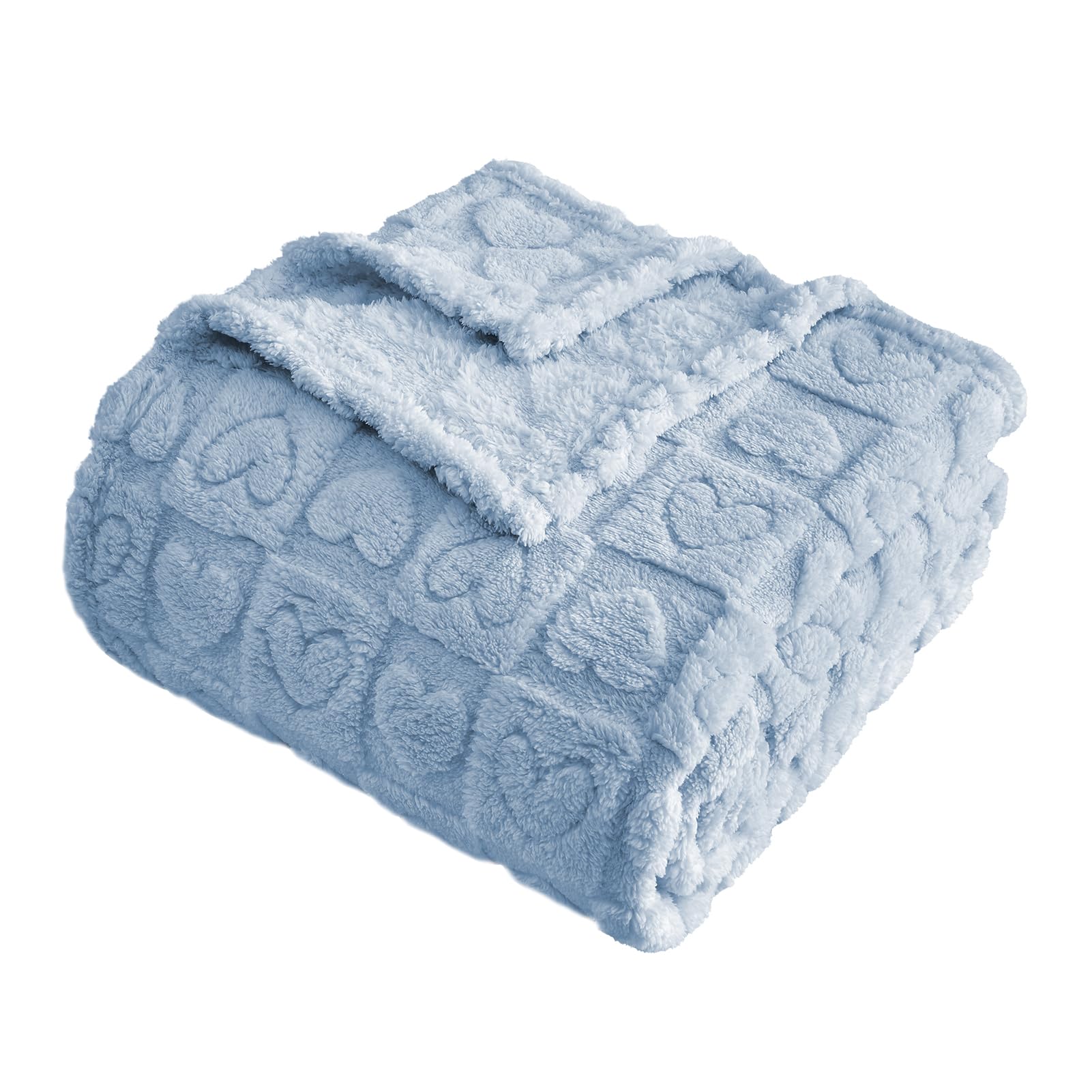 Fy Fiber House Knitted Throw Blankets With Heart Checkered,Soft Warm Blankets For Lover Mom Father Gifts,Washable Lightweight Fu