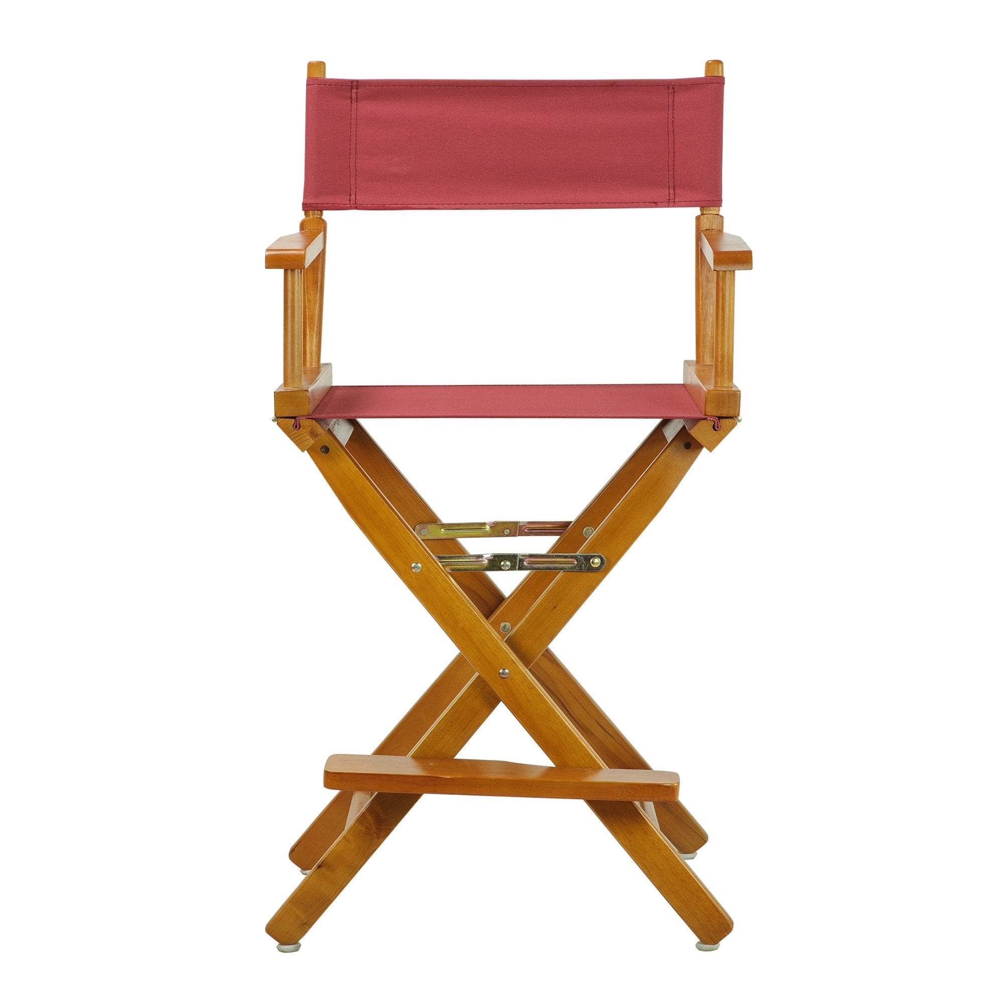 Casual Home Director'S Chair ,Honey Oak Frame/Burgundy Canvas,24&quot; - Counter Height