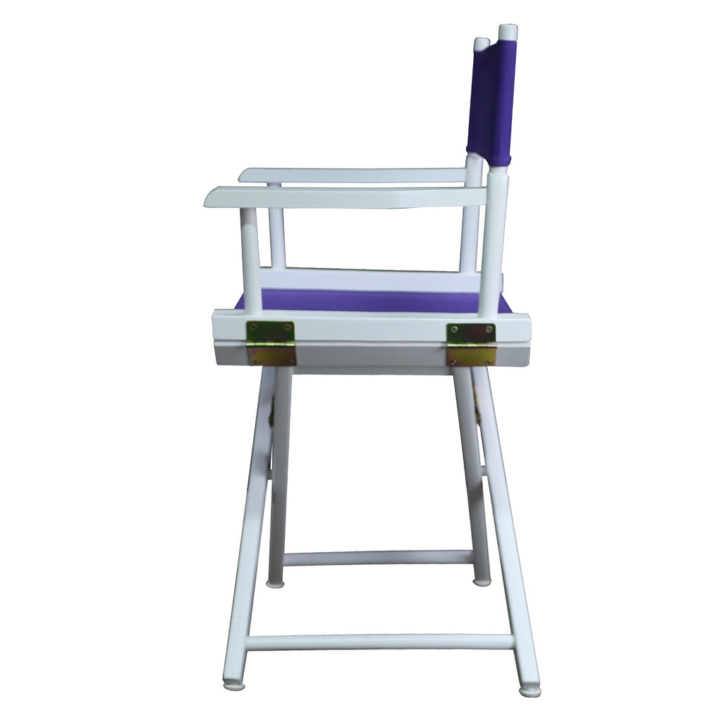 Casual Home 200-01/021-41 Director Chair 18" - Classic Height Whiteframe/Purple Canvas