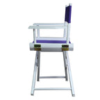 Casual Home 200-01/021-41 Director Chair 18" - Classic Height Whiteframe/Purple Canvas