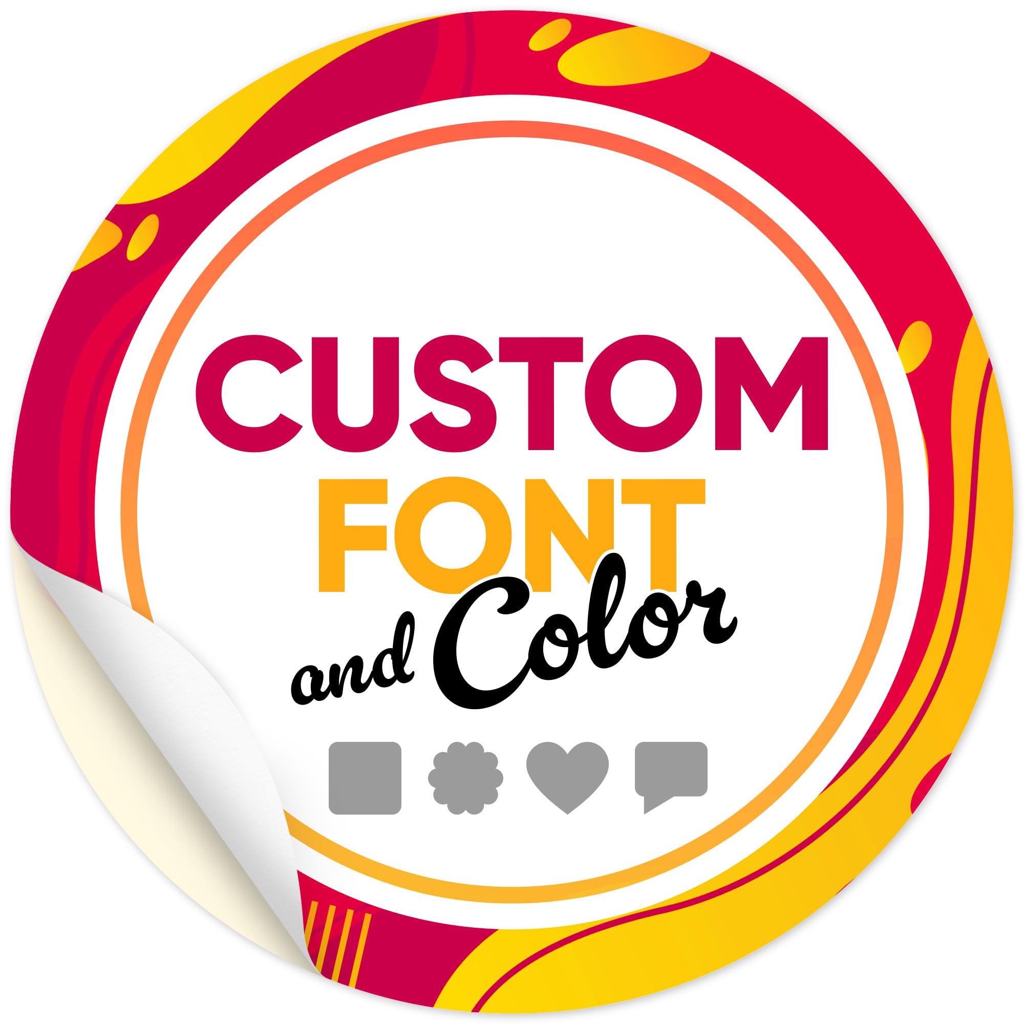 Custom Stickers, Custom Stickers For Business Logo Vinyl Product Labels, 6 To 1000 Pack, Personalize With Text, Color And 13 Sha