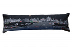 HomeRoots Grey 45' Black Rome Nighttime Skyline Lumbar Decorative Pillow