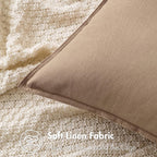 Miulee Pack Of 2 Coco Brown Pillow Covers 26X26 Inch Decorative Couch Throw Pillow Covers Spring Linen Cushion Covers Set Modern Farmhouse Home Decor For Sofa Living Room Bed