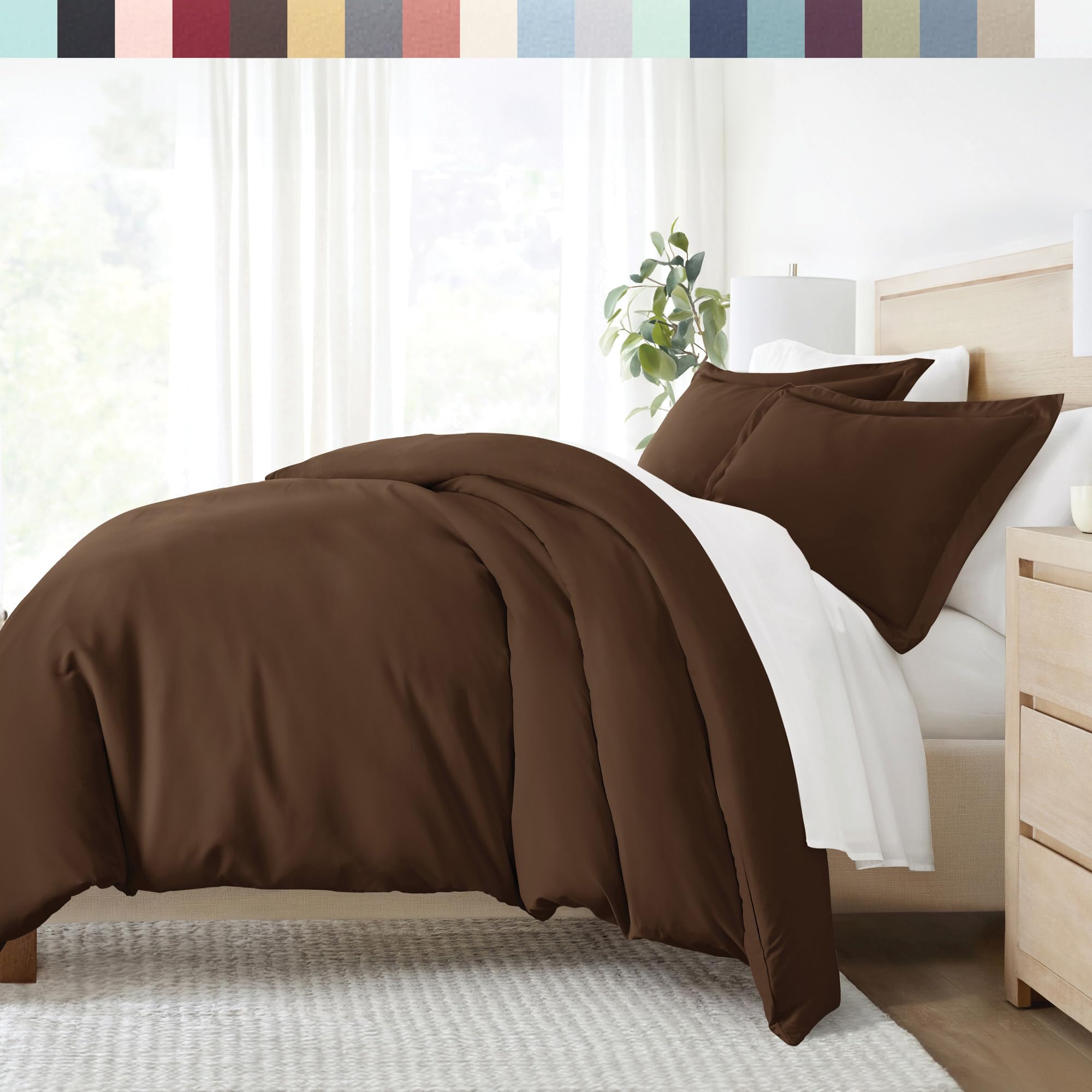 Linen Market Twin Duvet Cover (Chocolate) - Experience Hotel-Like Comfort With Unparalleled Softness, Exquisite Prints & Solid C