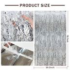 Silver Foil Fringe Tinsel Backdrop - Metallic Tinsel Streamers Curtains Streamer Backdrop Party Backdrop For Prom Decorations Da