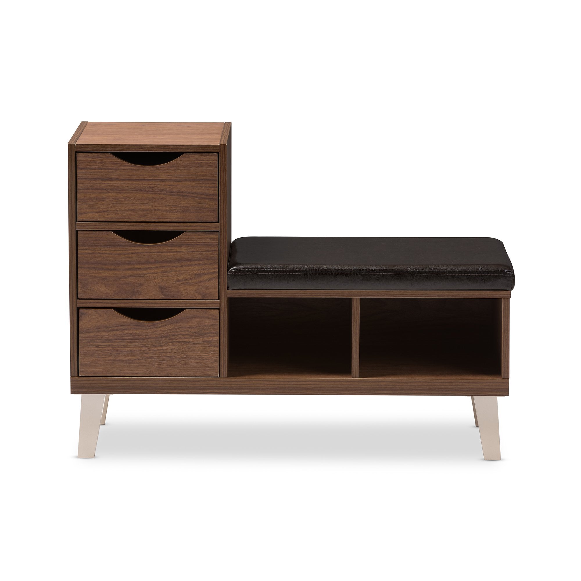 Baxton Studio Arielle Shoe Cabinets, One Size, Brown