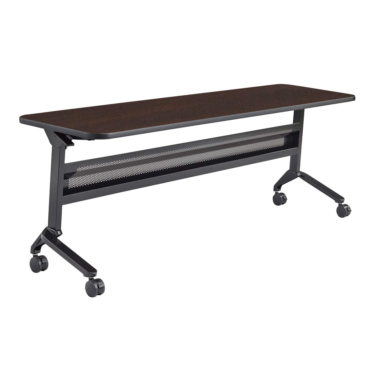 Safco Products Flip-N-Go Training Table, Mocha 24&quot;x 72&quot; Regal Mahogany