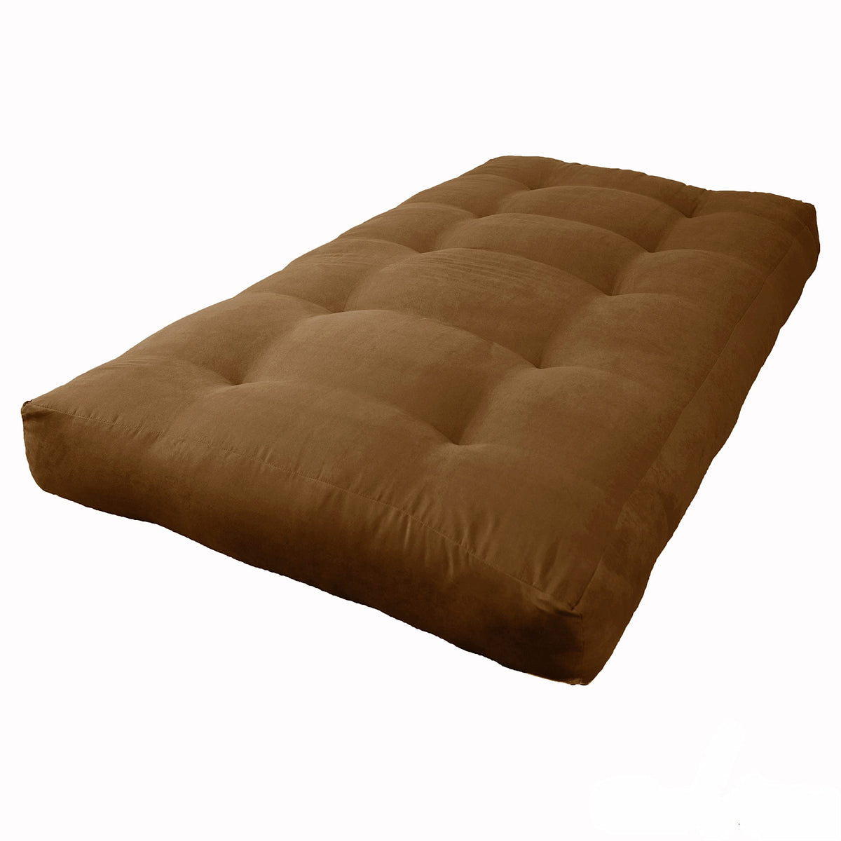 Blazing Needles Vitality 8&quot; Microsuede Futon Mattress, Twin, Saddle Brown