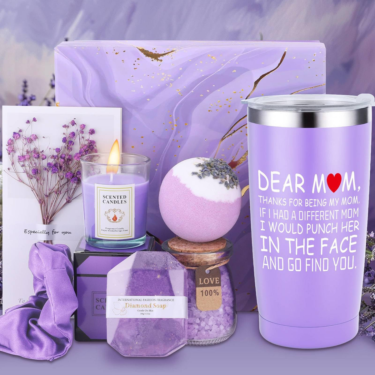 Women Spa Gifts Basket Birthday Box Set Mom Mother Mama Christmas Xmas Birthday Who Have Everything Unique Sentimental from Daug