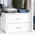 Fixwal Closet Drawers for Clothes, 1 Pack, 2 Drawers Dresser, 21.2 Wide