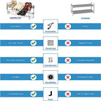2-Tier Metal Shoe Rack with Slide-n-Adjust, 6-Pair Capacity, Chrome Finish
