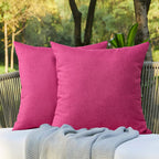 Otostar Outdoor Waterproof Throw Pillow Covers 20X20 Inch Garden Decorative Pillow Covers Outdoor Pillowcase Square Cushion Case
