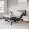 Celestial Aurora Adjustable Bed Base (Frame) + 10 inch Gel Memory Foam Mattress (Medium), Easy Assembly, Head and Foot Lift, Zer