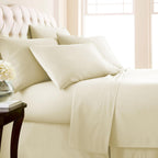 Southshore Fine Living, Inc. King 6-Piece Microfiber Bed Linen Set, Deep Pocket, Cream
