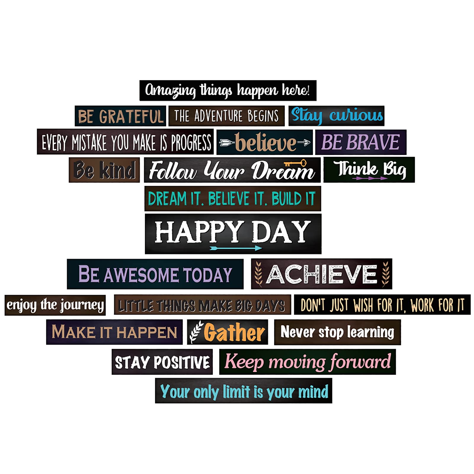23 Pieces Inspirational Bulletin Board Decorations Motivational Banners For Classroom Laminated Quote Positive Affirmation Motiv