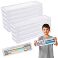 Suclain 10 Pcs Long Extra Large Pencil Box Plastic Stackable Storage Organizer Box Large Capacity Office Supply Box Pencil Holde