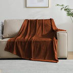 Sochow Flannel Fleece Blanket Twin Size, All Season Lightweight Super Soft Cozy Blanket For Bed Or Couch, Caramel(60Inch X80'')