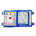 Heerwa Toys Learning Pillow Cloth Book With English Cushion Cotton Books For Kids Baby Children (Blue)