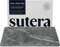 SUTERA  Stone Bath Mat, Diatomaceous Earth Shower Mat, NonSlip Super Absorbent Quick Drying Bathroom Floor Mat, Natural, Easy 