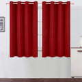 Lemomo Red Blackout Curtains/52 X 45 Inch Length Kids Curtains/Set Of 2 Panels Grommet Bedroom Curtains For Living Room Curtains