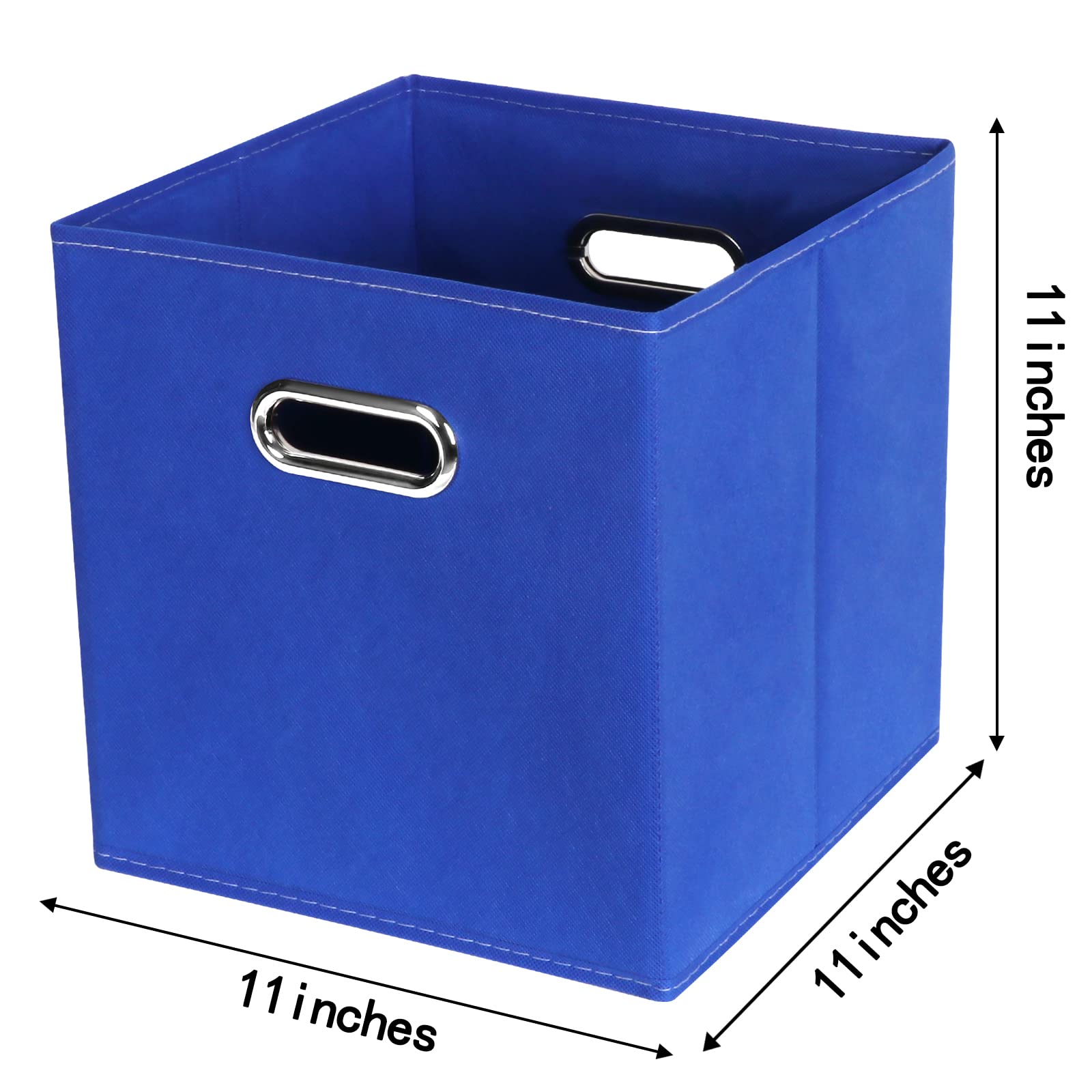 Sevendome Fabric Cloth Storage Bins,Fabric Cube Bins Organizer With Dual Handles Foldable Cube Storage Baskets For Home Bedroom